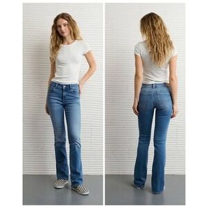 American Eagle Kick Boot Jeans Women 4 Regular Next Level Stretch Low Rise Y2K